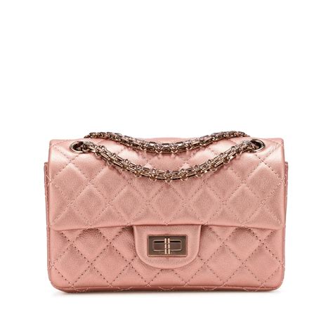 chanel bag rose gold